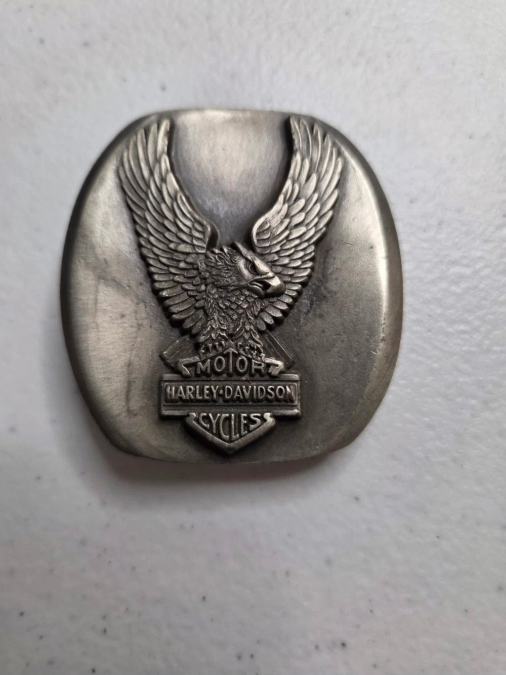 Vintage Harley-Davidson 1980 Eagle Belt Buckle Indiana Metal Craft Pewter